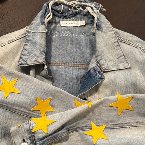 MNML Blue and Yellow Star Jean Jacket - Picture 1 of 5